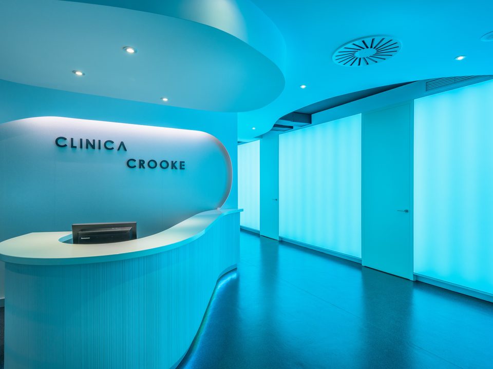 Recepción de la clínica de Marbella